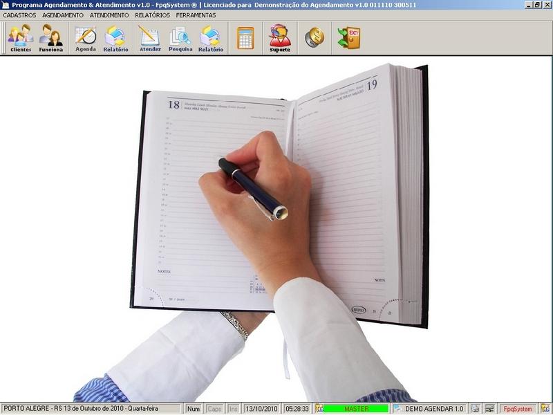 Tela do programa Agendamento e Atendimento v1.0
