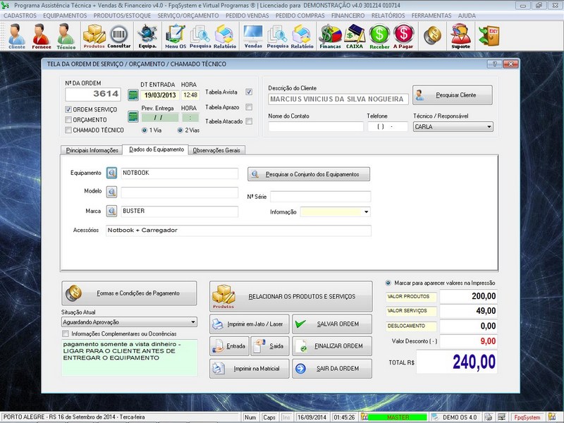 Programa OS Assistencia Tcnica v4.0 - FpqSystem