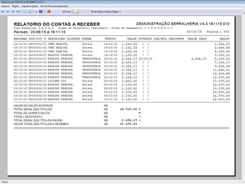 Imagem do Programa Serralheria, Agendamento e Financeiro 4.3 Plus