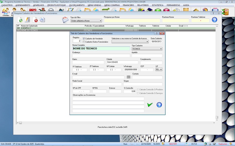 Programa OS Assistncia Tcnica 5.0 Plus