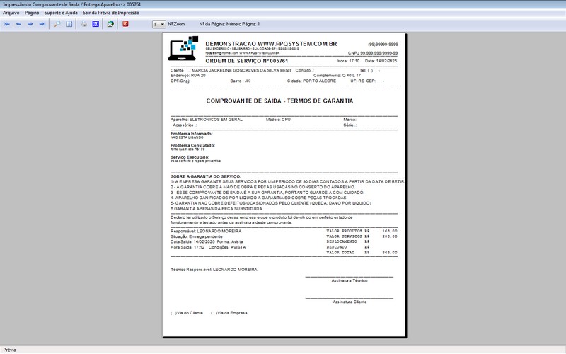 Programa OS Assistncia Tcnica 5.0 Plus