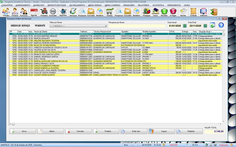Programa OS Assistncia Tcnica 5.0 Plus