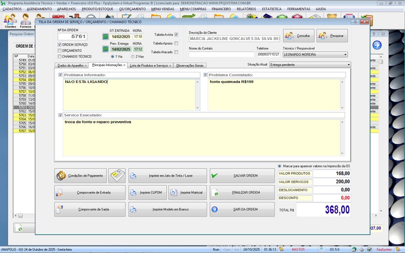 Programa OS Assistncia Tcnica 5.0 Plus