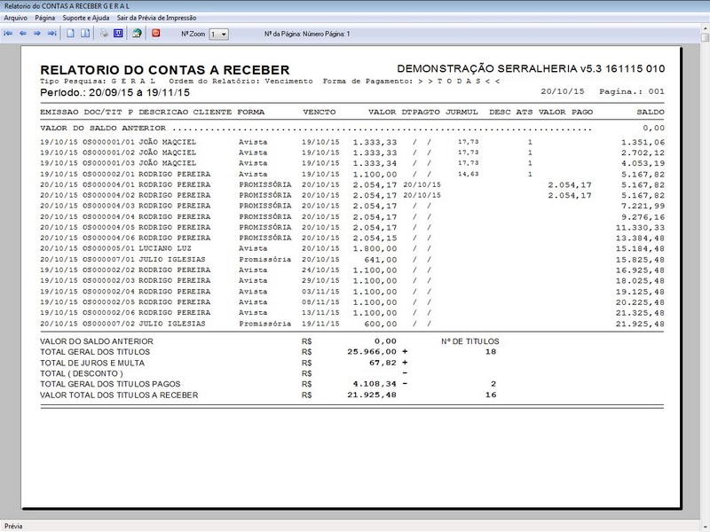 Imagem do Programa Serralheria, Agendamento e Financeiro 5.3 Plus