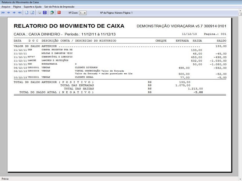 Imagens do Programa Vidraçaria e Esquadria v5.7 Plus