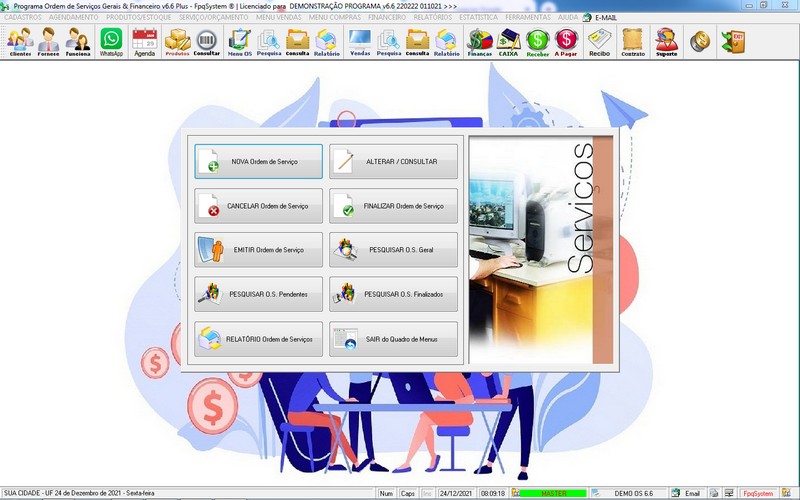 Imagens do Programa Serviços Gerais v6.6 Plus