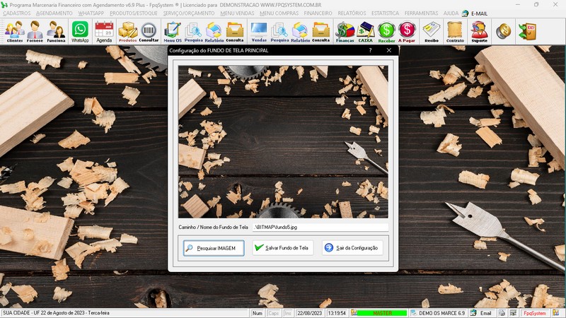 Imagens do Programa Marcenaria v6.9 Plus