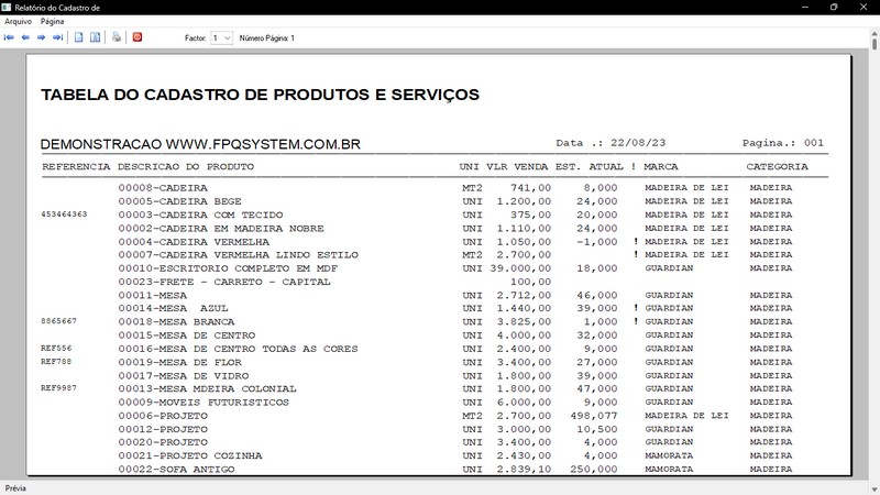 Imagens do Programa Marcenaria v6.9 Plus