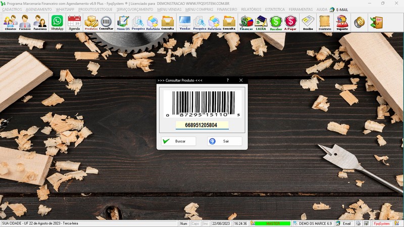 Imagens do Programa Marcenaria v6.9 Plus