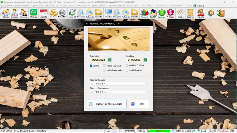 Imagens do Programa Marcenaria v6.9 Plus