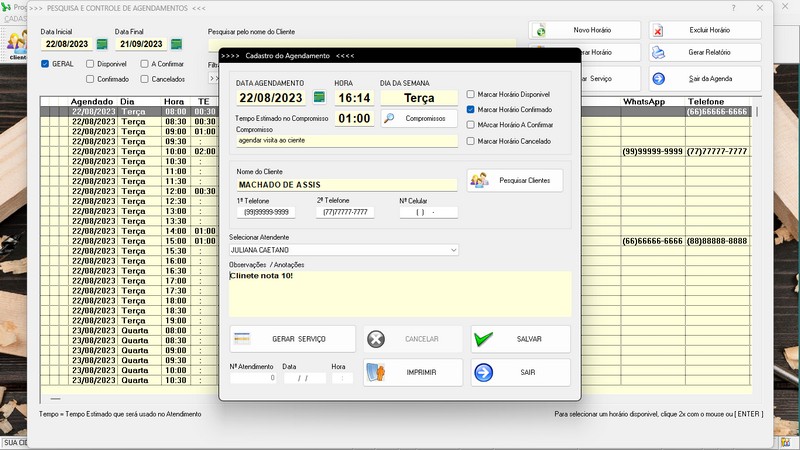 Imagens do Programa Marcenaria v6.9 Plus