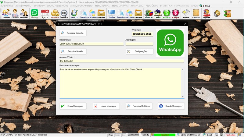 Imagens do Programa Marcenaria v6.9 Plus
