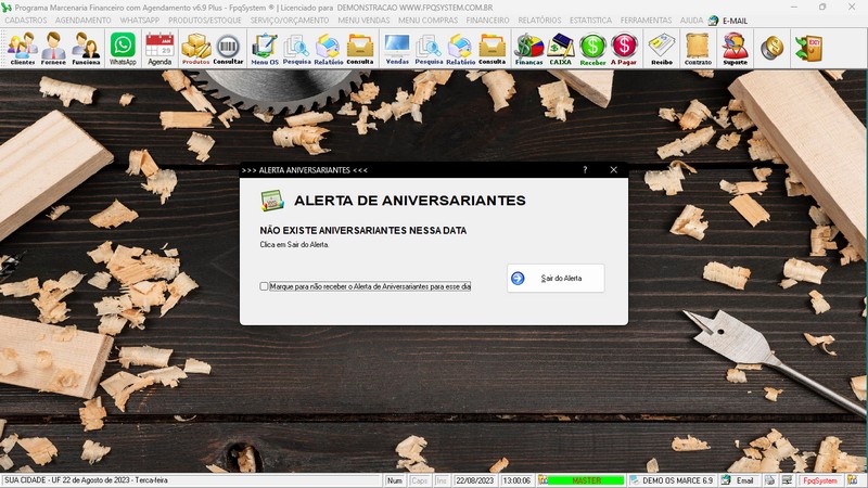 Imagens do Programa Marcenaria v6.9 Plus
