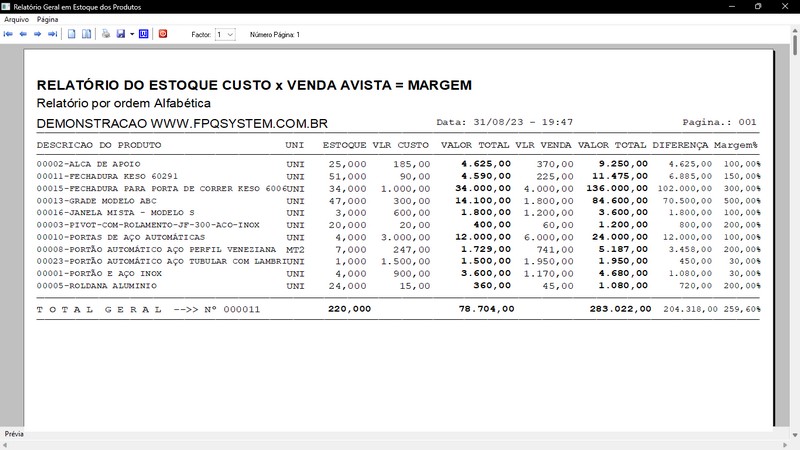 Imagem do Programa Serralheria, Agendamento e Financeiro 7.3 Plus