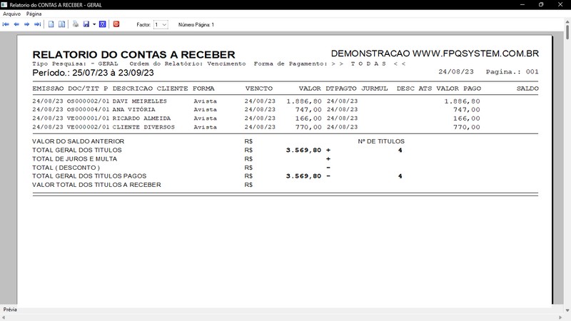 Imagens do Programa Vidraaria e Esquadria v7.7 Plus