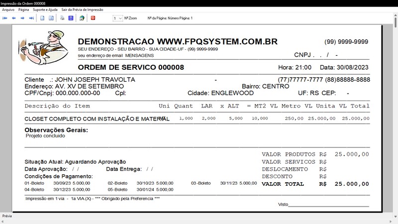 Imagens do Programa Marcenaria v7.9 Plus