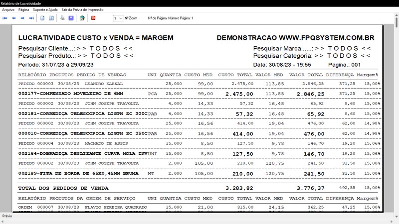 Imagens do Programa Marcenaria v7.9 Plus