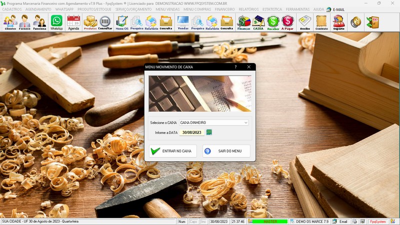 Imagens do Programa Marcenaria v7.9 Plus