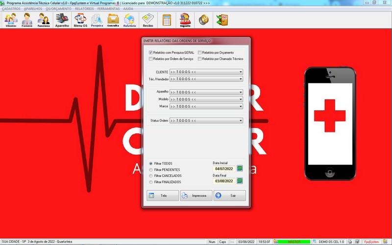 Programa OS Assistência Técnica para Celular 1.0 Plus