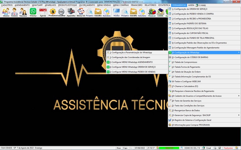 Programa OS Assistência Técnica para Celular 7.0 Plus