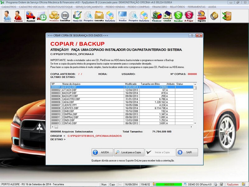 Programa OS Oficina Mecanica com Ordem de Serviço e Financeiro v4.0