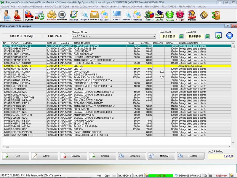 Programa OS Oficina Mecanica com Ordem de Servio e Financeiro v4.0