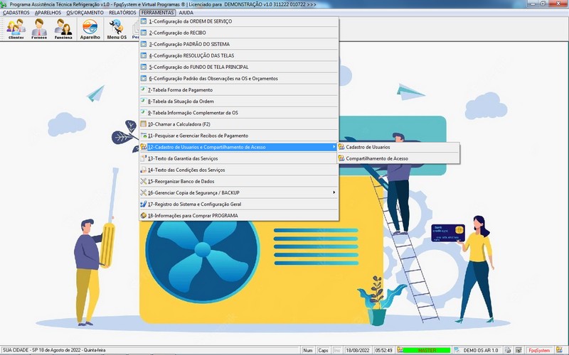 Programa OS Assistência Técnica para Refrigeração 1.0 Plus