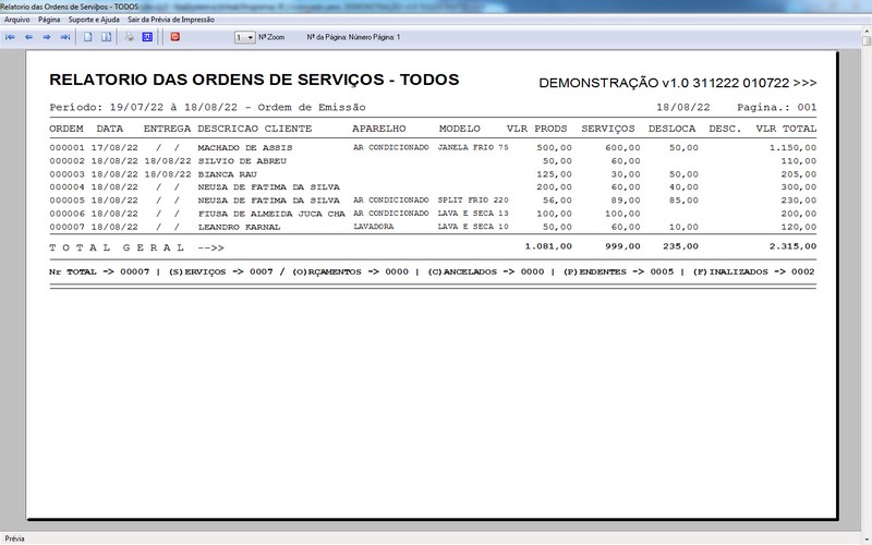 Programa OS Assistência Técnica para Refrigeração 1.0 Plus