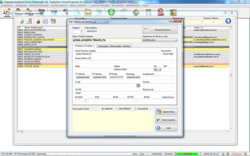 Programa OS Assistência Técnica para Refrigeração 2.0 Plus