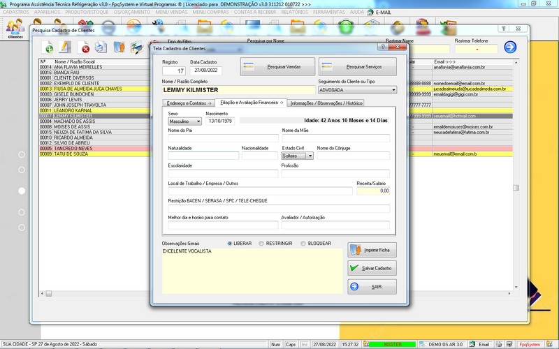 Programa OS Assistncia Tcnica para Refrigerao 3.0 Plus