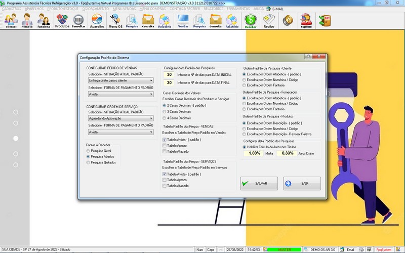 Programa OS Assistência Técnica para Refrigeração 3.0 Plus