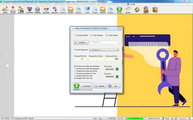 Programa OS Assistência Técnica para Refrigeração 3.0 Plus