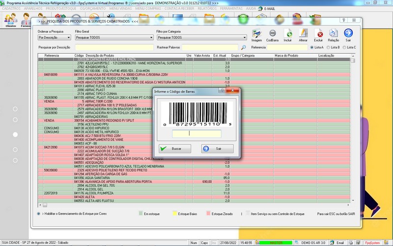 Programa OS Assistência Técnica para Refrigeração 3.0 Plus