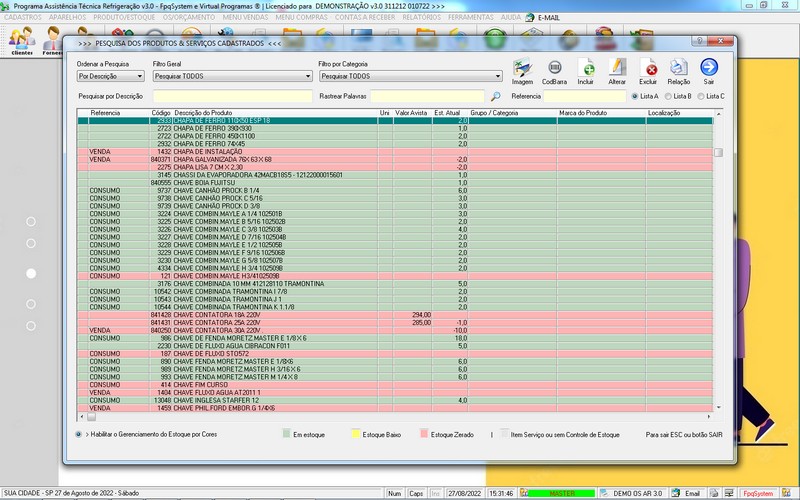 Programa OS Assistência Técnica para Refrigeração 3.0 Plus