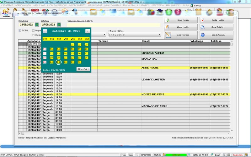 Programa OS Assistência Técnica para Refrigeração 5.0 Plus