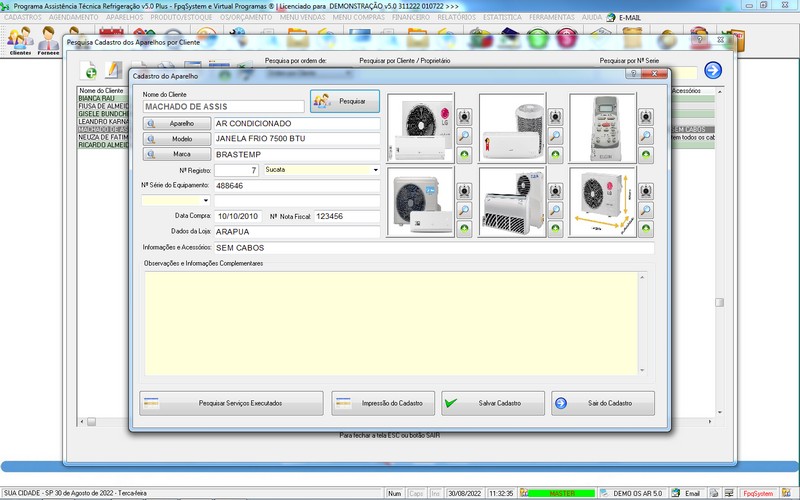 Programa OS Assistência Técnica para Refrigeração 5.0 Plus