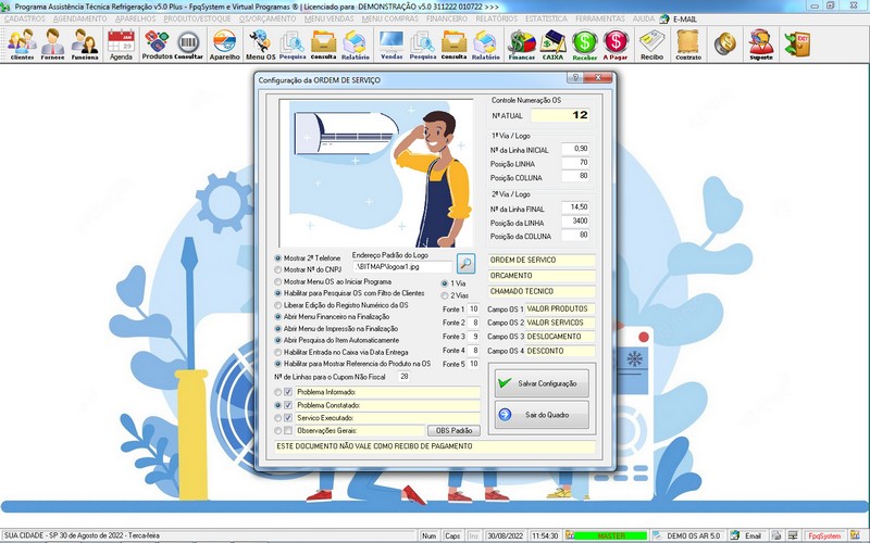 Programa OS Assistência Técnica para Refrigeração 5.0 Plus