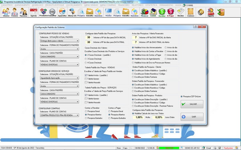 Programa OS Assistência Técnica para Refrigeração 5.0 Plus