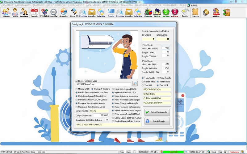 Programa OS Assistência Técnica para Refrigeração 5.0 Plus