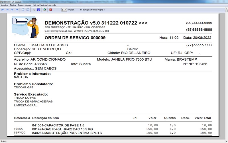 Programa OS Assistência Técnica para Refrigeração 5.0 Plus