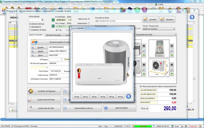 Programa OS Assistência Técnica para Refrigeração 5.0 Plus