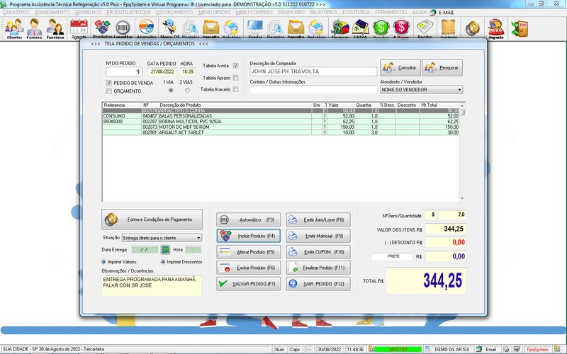 Programa OS Assistência Técnica para Refrigeração 5.0 Plus