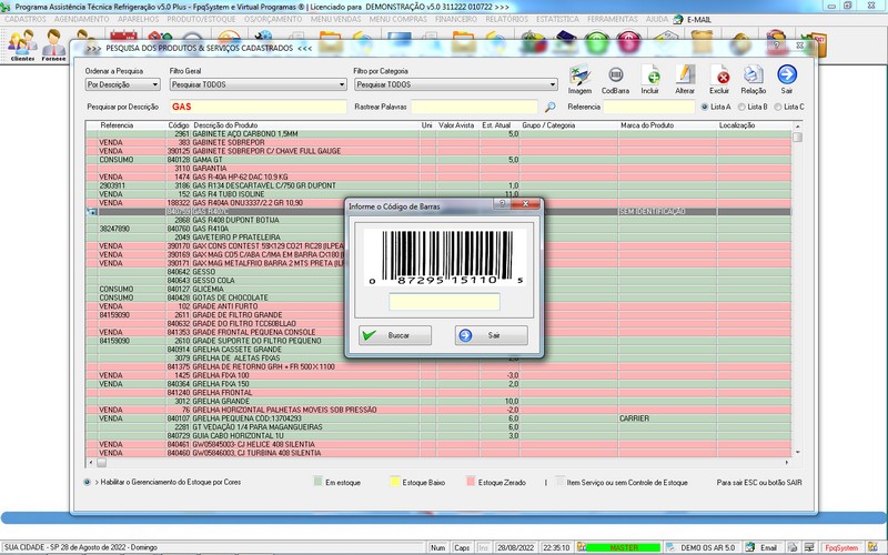 Programa OS Assistência Técnica para Refrigeração 5.0 Plus