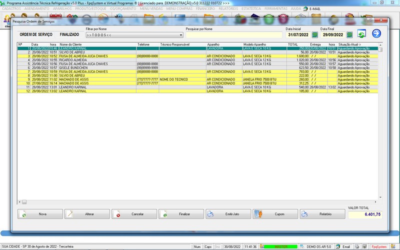 Programa OS Assistncia Tcnica para Refrigerao 5.0 Plus