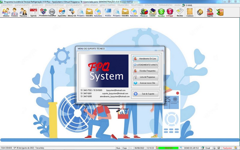 Programa OS Assistência Técnica para Refrigeração 5.0 Plus