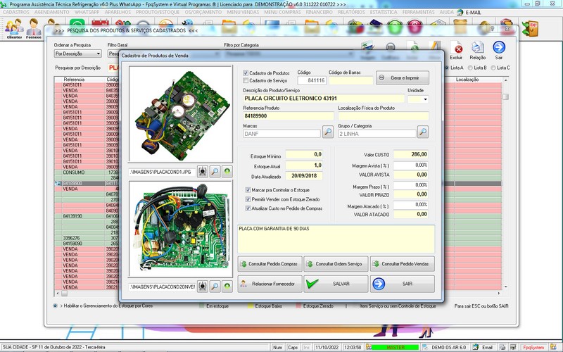 Programa OS Assistência Técnica para Refrigeração 6.0 Plus