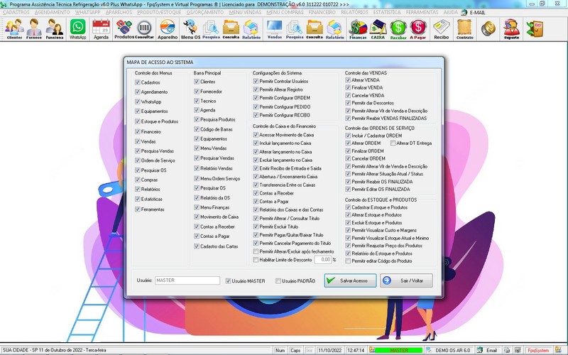 Programa OS Assistência Técnica para Refrigeração 6.0 Plus