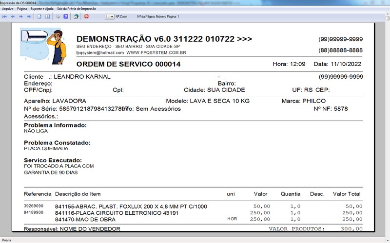 Programa OS Assistncia Tcnica para Refrigerao 6.0 Plus