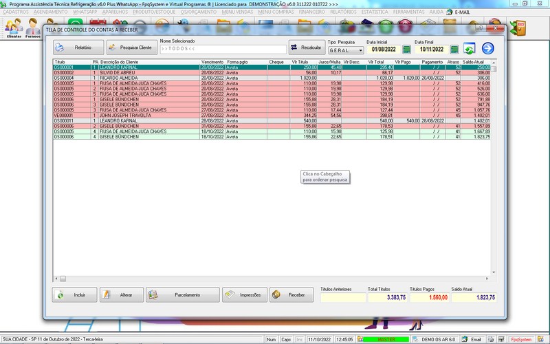 Programa OS Assistncia Tcnica para Refrigerao 6.0 Plus