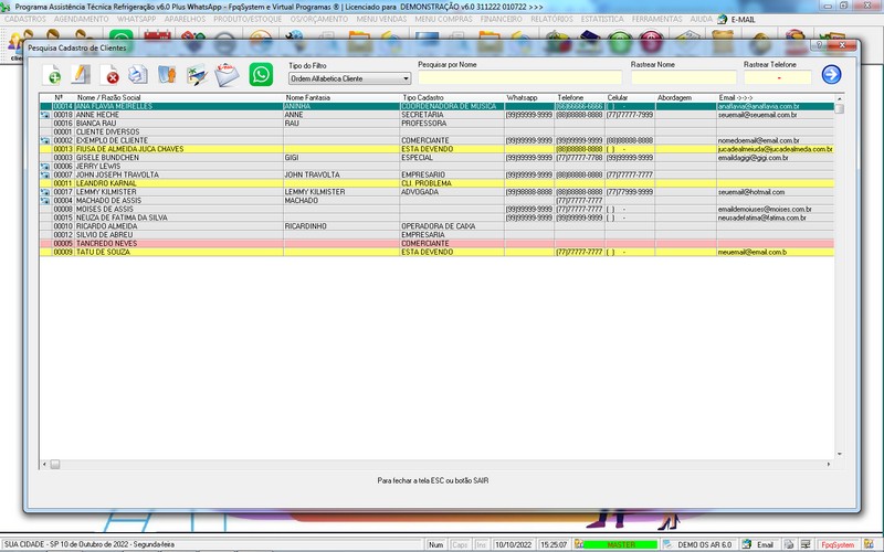 Programa OS Assistência Técnica para Refrigeração 6.0 Plus